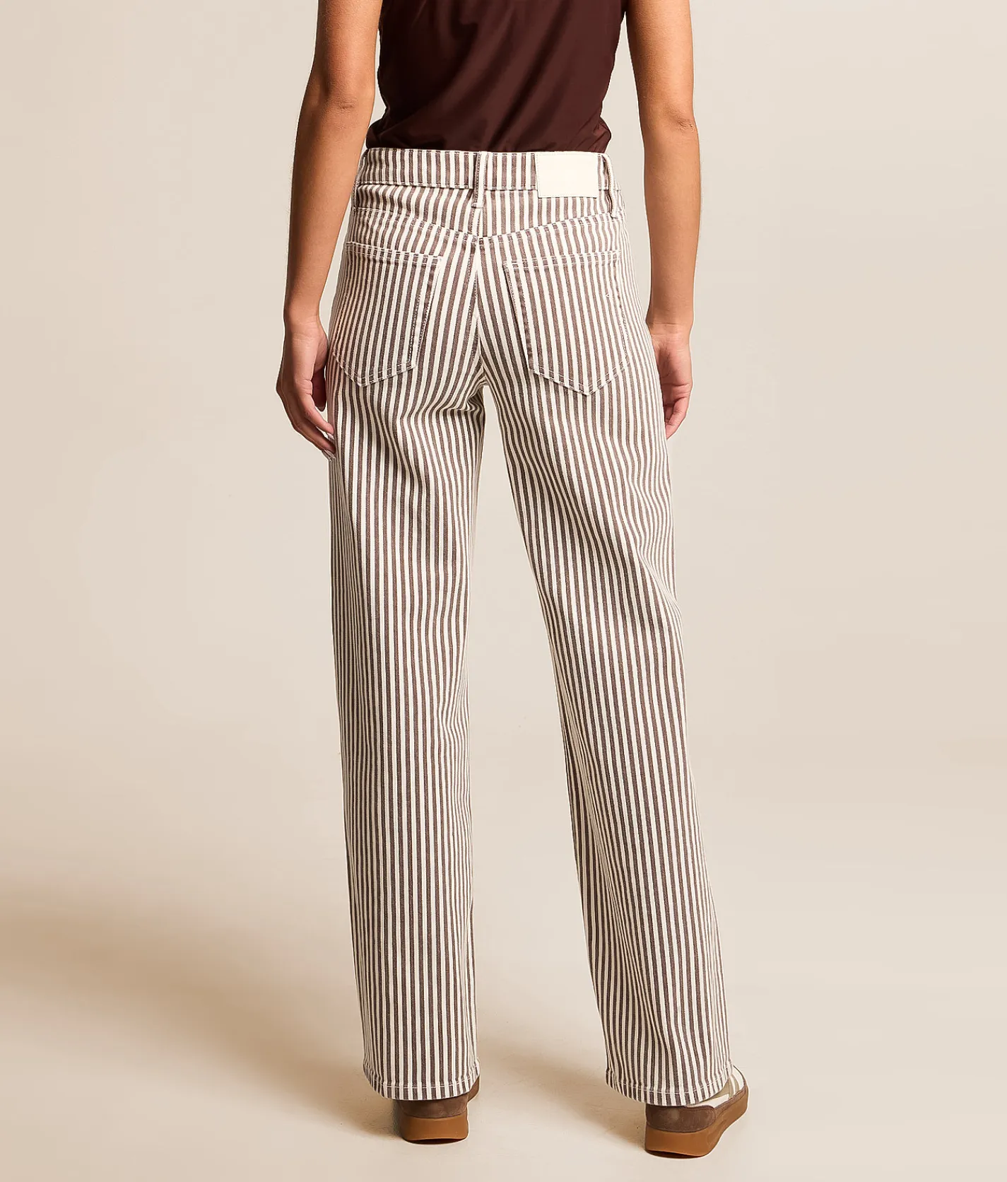 HIDDEN Sloane Dad Striped Stretch Jean Brown Stripe Best