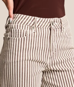 HIDDEN Sloane Dad Striped Stretch Jean Brown Stripe Best
