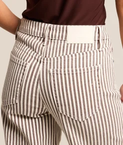 HIDDEN Sloane Dad Striped Stretch Jean Brown Stripe Best