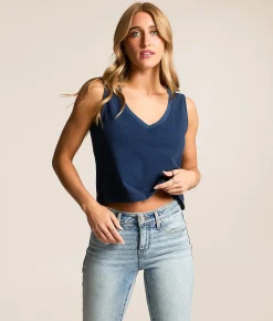 Z Supply Sloane Denim Tank Top Indigo New
