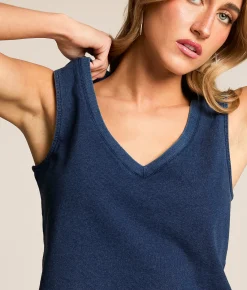 Z Supply Sloane Denim Tank Top Indigo New