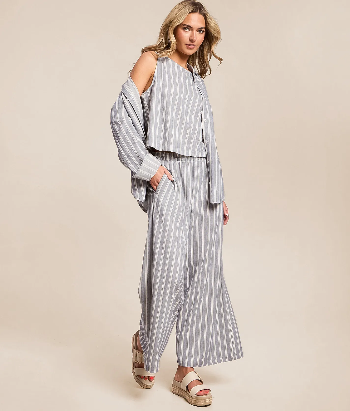 Z Supply Sloan Striped Tank Top Cloud