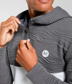 Tops | Maven Co-op Slope Quarter Zip Hoodie Charcoal Oyster