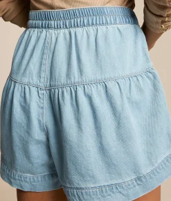 Risen Slouchy Denim Short Light Discount