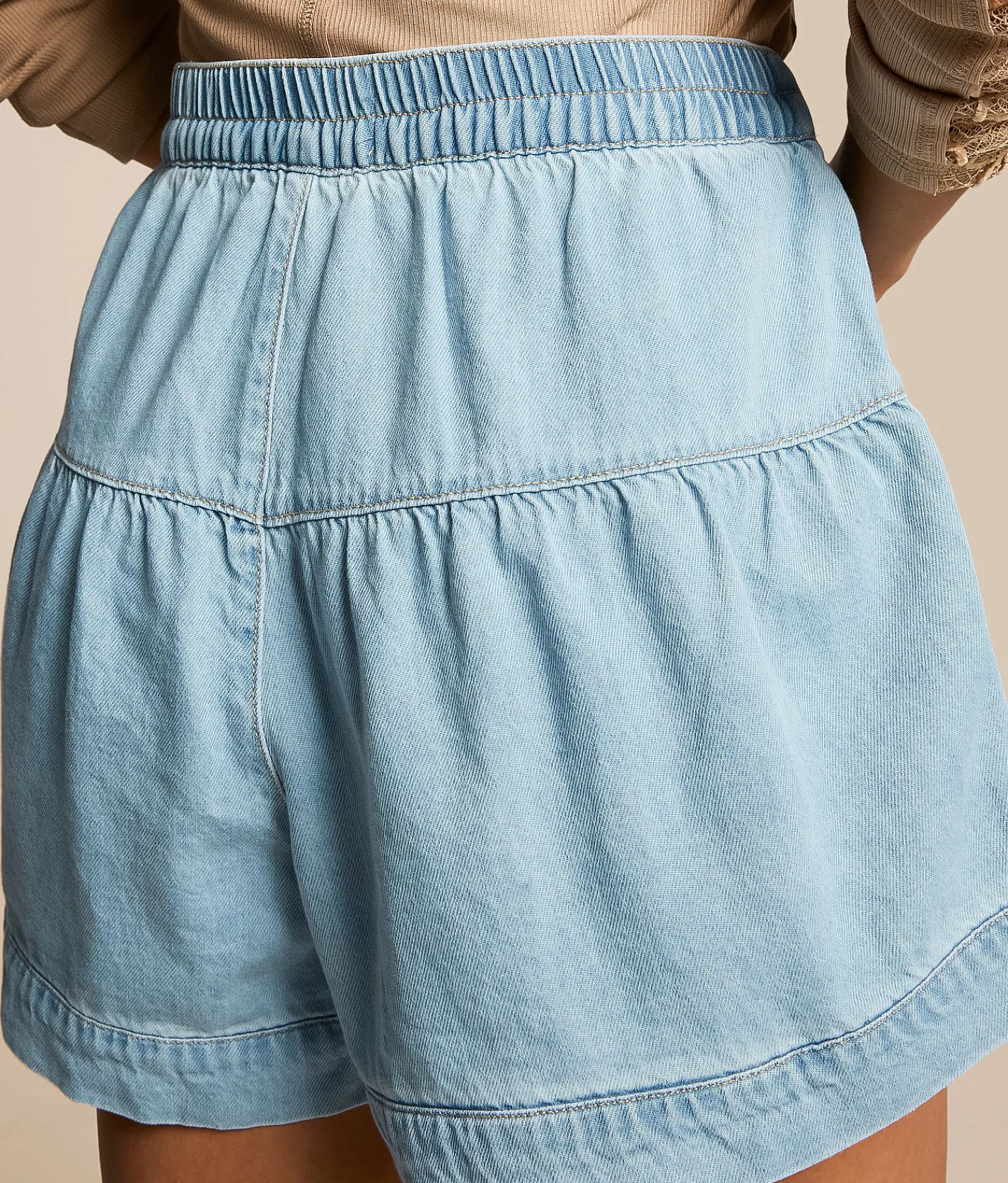 Risen Slouchy Denim Short Light Discount