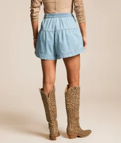 Risen Slouchy Denim Short Light Discount
