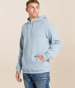 Hurley Slub Circle Icon Hooded Sweatshirt Mystic Blue Clearance