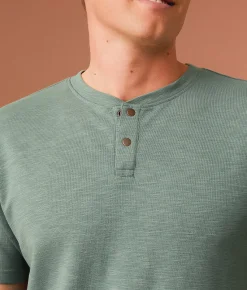 Outpost Makers Slub Henley Stormy Sea Discount