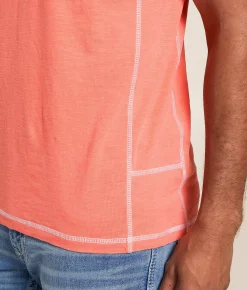 Buckle Black Slub Knit Henley Living Coral Discount