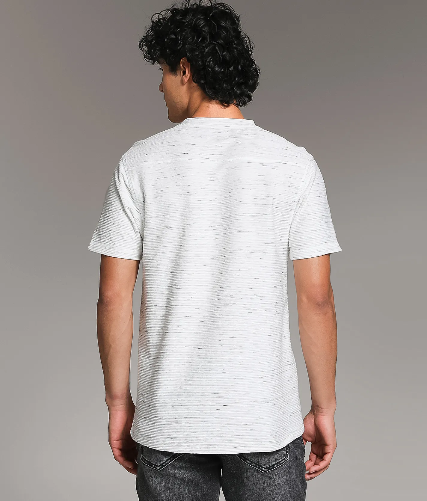 Tops | BKE Slub Knit Henley White Slub