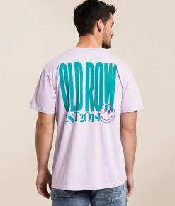 Old Row Smiley T-Shirt Orchid New