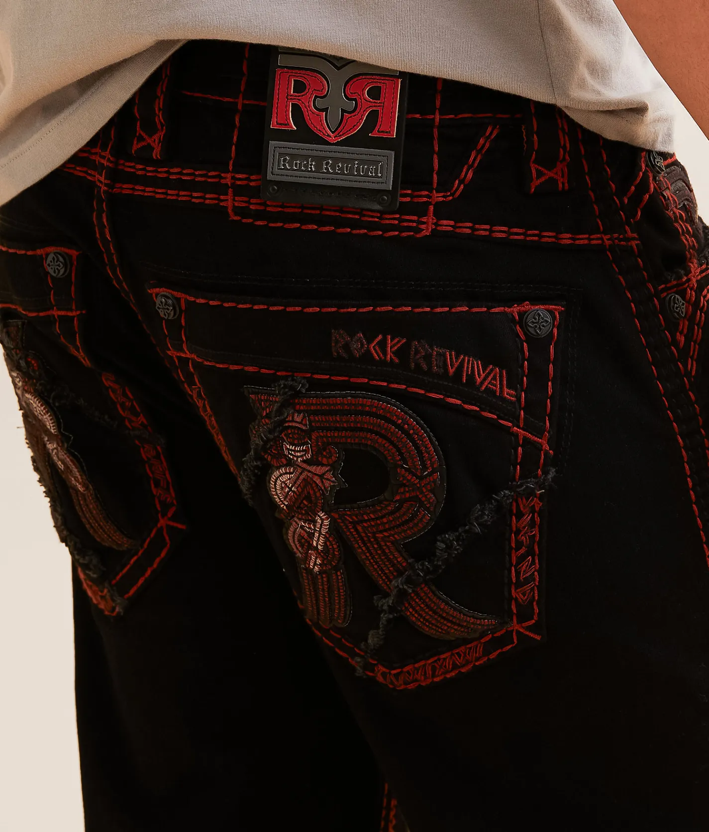 Rock Revival Smitty Relaxed Taper Stretch Jean Smitty EQ204 Best
