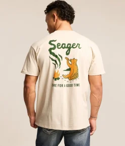 Seager Smokey T-Shirt Cream Discount
