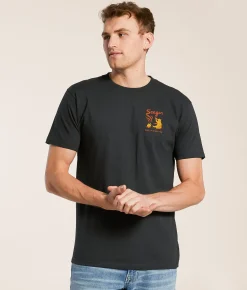 Graphic T-Shirts | Seager Smokey T-Shirt Coal