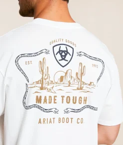 Tops|Graphic T-Shirts | Ariat Snake Frame Ranch T-Shirt White