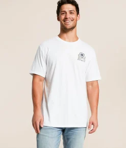 Tops|Graphic T-Shirts | Ariat Snake Frame Ranch T-Shirt White