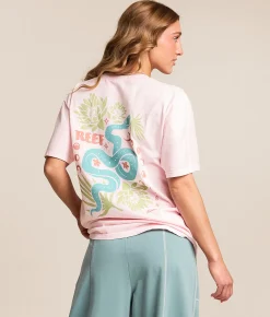 Reef Snake T-Shirt Pale Lilac Mineral Wash Clearance