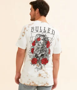 Sullen Snake Wrap T-Shirt Tan White Crystal Wash Outlet