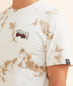 Sullen Snake Wrap T-Shirt Tan White Crystal Wash Outlet
