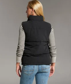Tops|Coats & Jackets | BKE Snap Down Puffer Vest Black