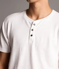 BKE Snap Henley White Sale