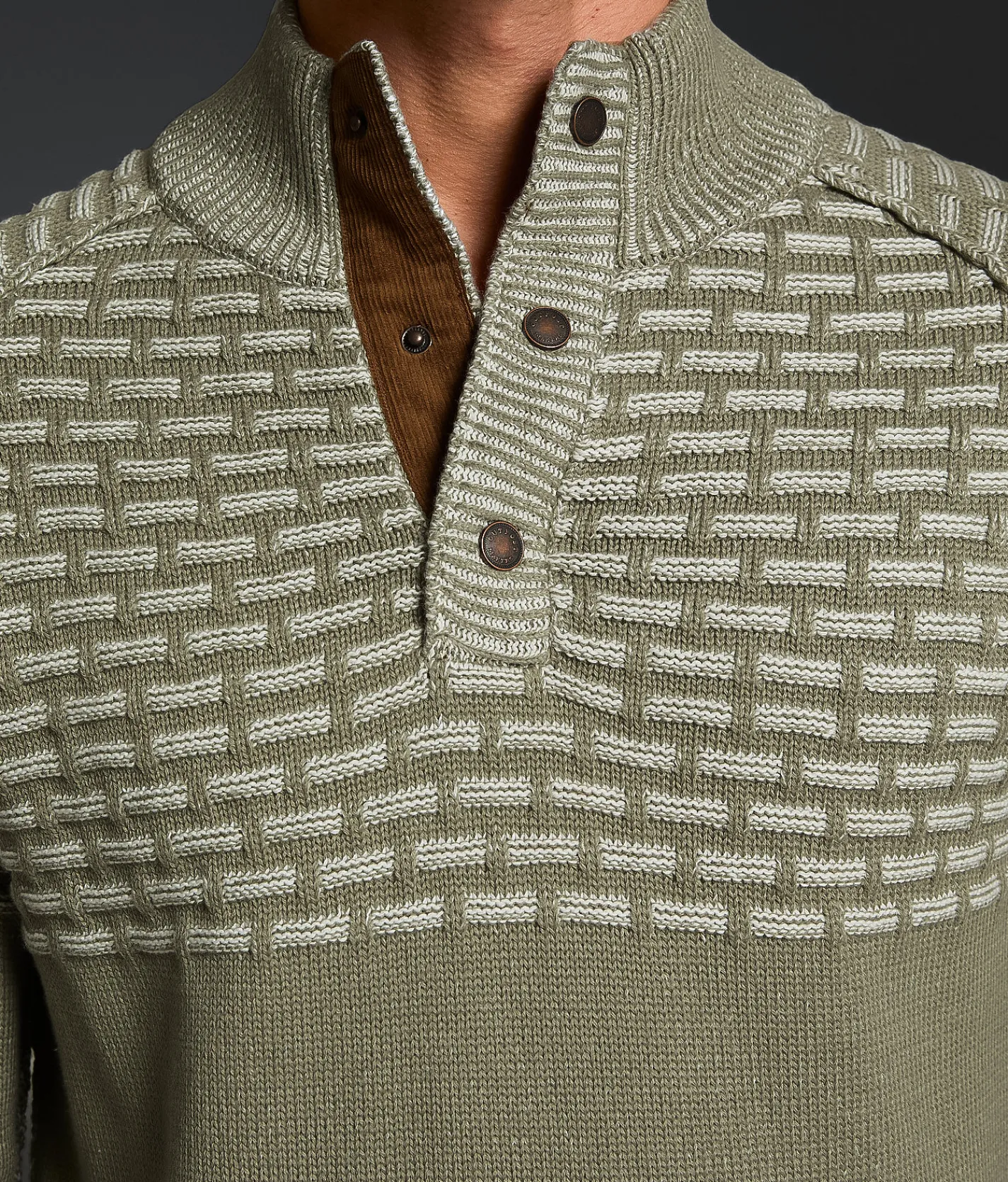 Tops | Outpost Makers Snap Henley Sweater Vetiver