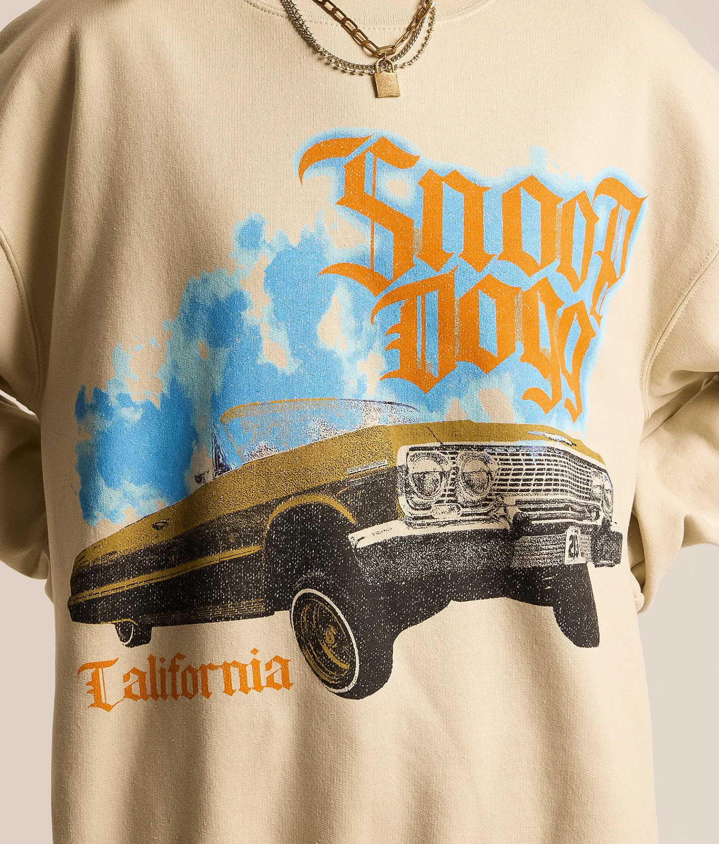 Tops | Bravado Snoop Dogg Band Oversized Pullover Natural