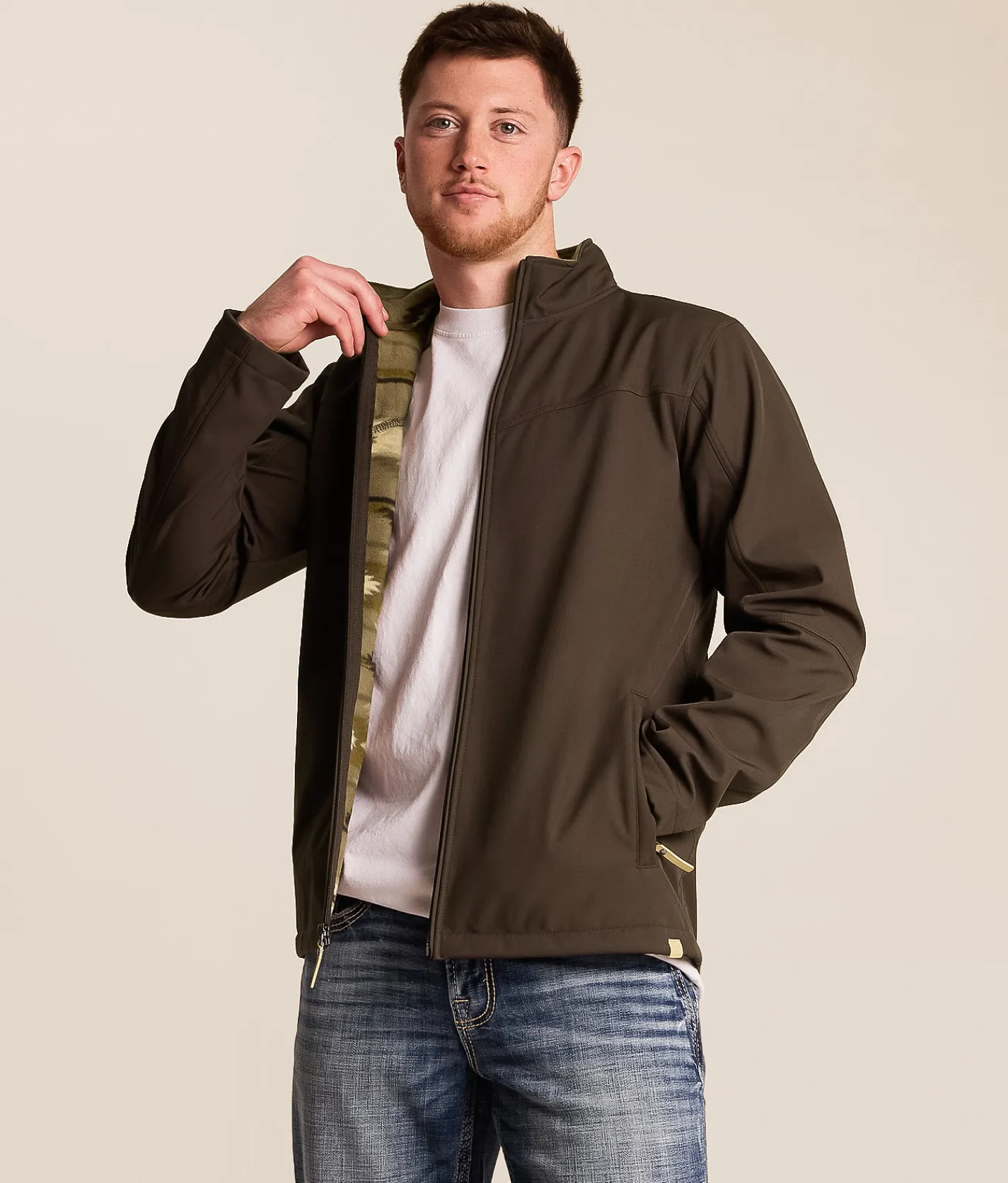 Gentry County Softshell Jacket Mulch Hot