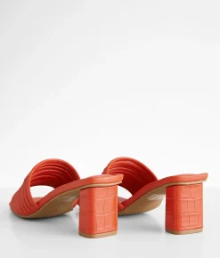 Shoes | Mia Sofya Heeled Sandal Orange