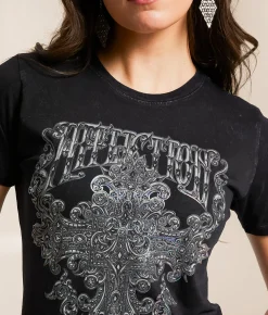 Tops | Affliction Solace T-Shirt Black Lava Wash