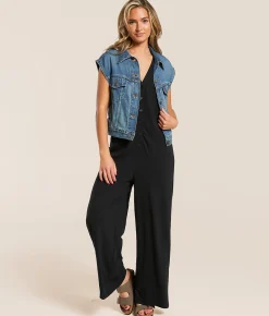 Rompers & Jumpsuits | Z Supply Solace Wide Leg Jumpsuit Black