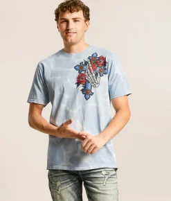 Affliction Solemn Prayer T-Shirt Dream Blue Clearance