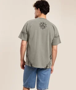 Affliction Solemn Requiem T-Shirt Mulled Basil Pigment Dye New