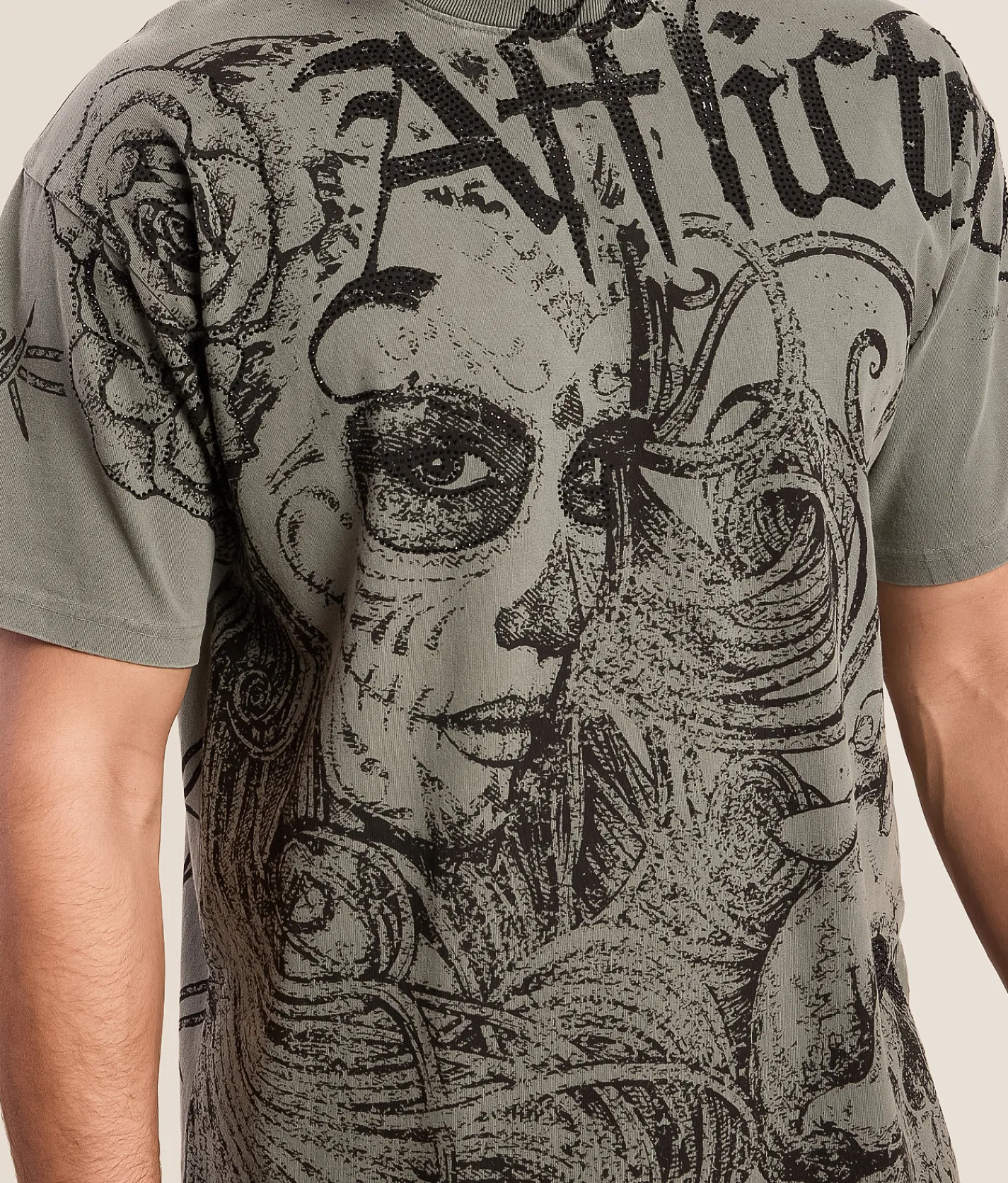 Tops | Affliction Solemn Requiem T-Shirt Mulled Basil Pigment Dye