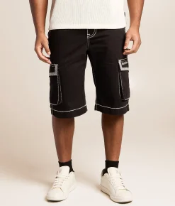 Bottoms | Rock Revival Solid Cargo Short Black