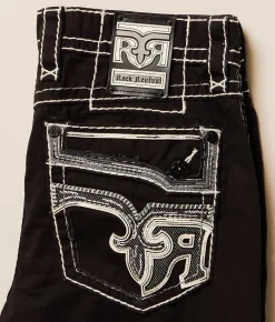 Bottoms | Rock Revival Solid Cargo Short Black