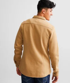 Outpost Makers Solid Flannel Shacket Tan Online