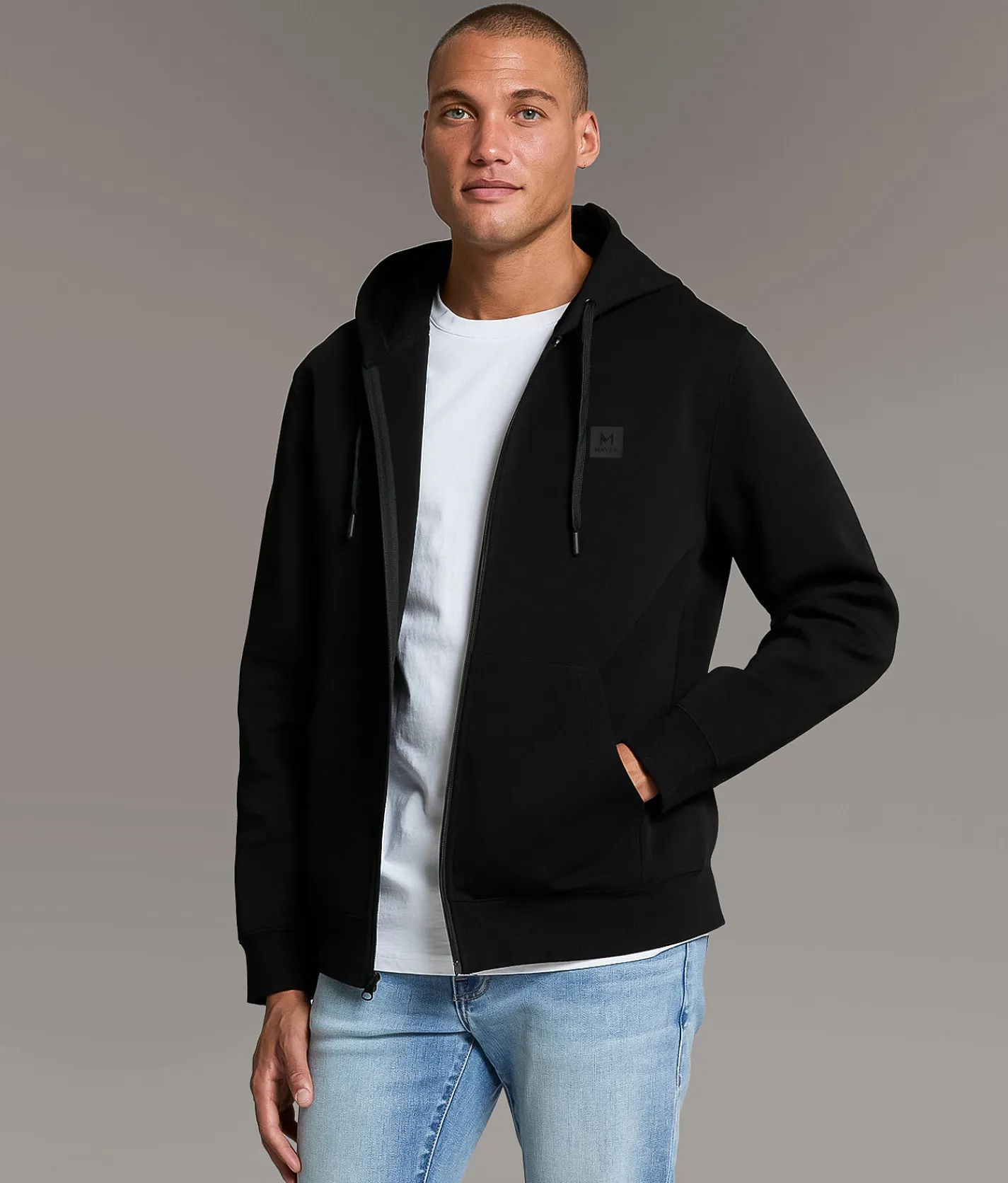 Maven Co-op Solid Heat Hoodie Black Clearance