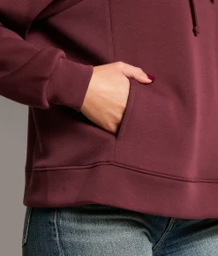 Tops | BKE Solid Hoodie Wine