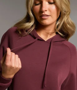 Tops | BKE Solid Hoodie Wine
