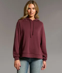 Tops | BKE Solid Hoodie Wine