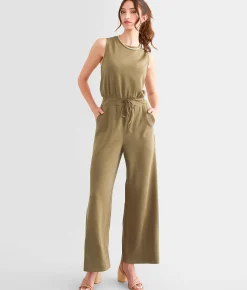 Rompers & Jumpsuits | Davi & Dani Solid Knit Jumpsuit Olive