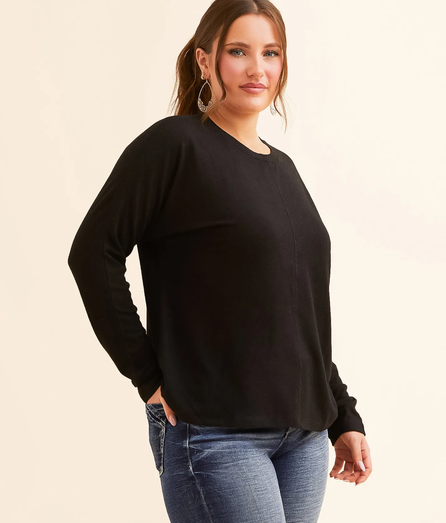 Tops | Double Zero Solid Knit Top Black