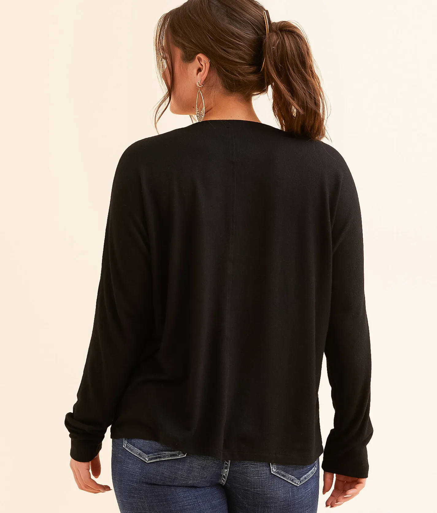 Tops | Double Zero Solid Knit Top Black