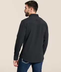 Tops | Gentry County Solid Standard Shirt Black