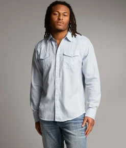 BKE Solid Standard Shirt White Light Blue New