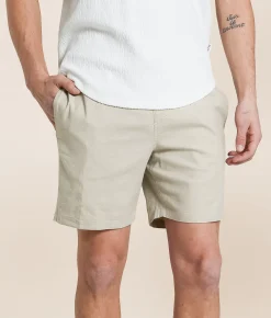 Bottoms|Shorts | Departwest Solid Stretch Short Stone