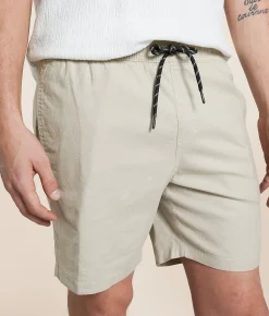 Bottoms|Shorts | Departwest Solid Stretch Short Stone