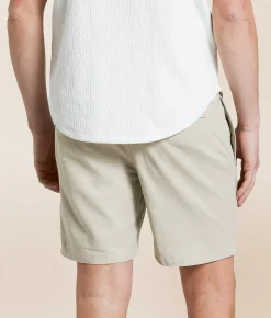 Bottoms|Shorts | Departwest Solid Stretch Short Stone