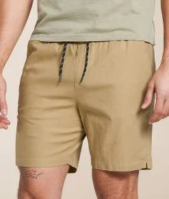 Bottoms|Shorts | Departwest Solid Stretch Short Dark Khaki